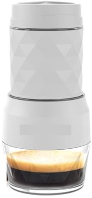 Cafetière portative, Machine à café portable 3 en 1 Machine à expresso manuelle à eau chaude/froide for capsules et cafetière à pression manuelle for la maison et les s ,Parfait pour le camping, la ra