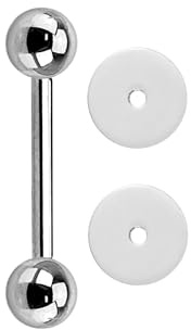 EZ Piercing 1,6mm Titan Brustwarzenpiercing Anti Wildfleisch Disc SET gegen Wildfleisch Keloid am Brustwarzenpiercing 12mm 14mm Länge Nipple Barbell (1,6 x 14 x 5mm)