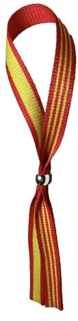 Genérico Pulsera bandera España y Cataluña, 3 pulseras de tela ajustables con la bandera de Catalunya, Aragón, Valencia, Baleares + bandera de España