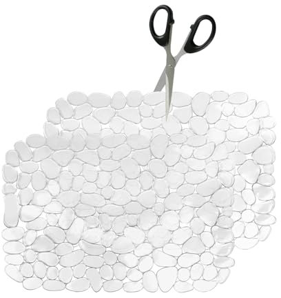 2 Stück Spülbeckeneinlage aus PVC 40x30 cm, Anti-Rutsch Spülbeckenmatte Zuschneidbar, Schutzmatte für Geschirr, Gläser & Gemüse, Abtropfhalter mit Hohlkörper-Design für Küchenspüle