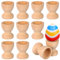 HEALLILY 15 portauova di Pasqua in legno fai da te, a forma di bicchiere da vino, per superficie liscia, per decorare attività pasquali e giochi creativi