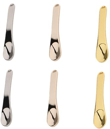 CIYODO 6 Stück Make Up Löffel Zinklegierung Kosmetiklöffel für Augencreme Gesichtscreme Wiederverwendbar Salon Schönheitswerkzeug Geeignet für Gesichtspflege Masken