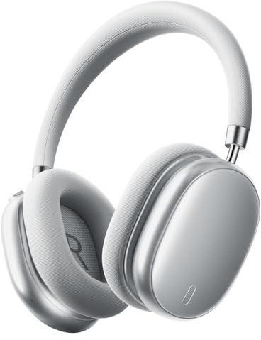 TONEMAY H5 Max Over-Ear Kopfhörer Kabellos, Hybrid Active Noise Cancelling, Hi-Res Audio, 150 Std. Akku, Bluetooth 6.0 Kopfhörer mit 5 KI-Mikrofone, Theatermodus,Silver