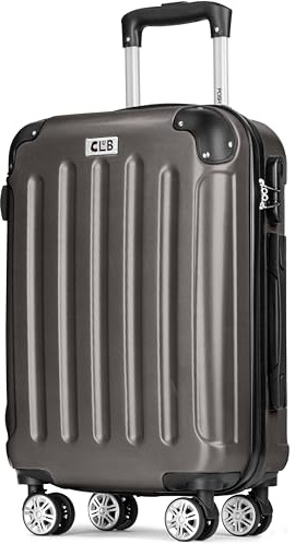 POSH Handgepäck Koffer 55x40x20 cm - Leicht Kabinentrolley für Ryanair - Kleiner ABS Reisekoffer 36L mit Zahlenschloss - Trolley mit 2,5 kg und 360° Leichtlauf Rollen - Für Kurzreisen bis 4 Tage