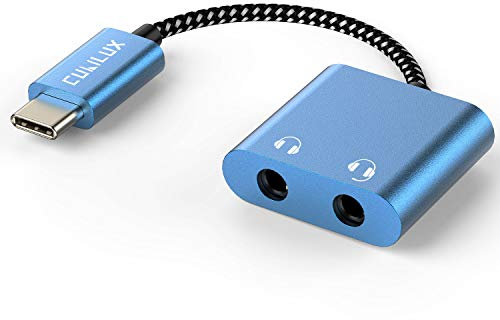 Cubilux USB C to Dual Headphone Splitter Compatible with Google Pixel 8/7/6 Pro 7a/6a 5, Samsung Galaxy S24/S23/S22S21 Tab S9/S8/S7/S6 Type C to Double 3.5mm Earphone Jack Adapter for Audio Sharing