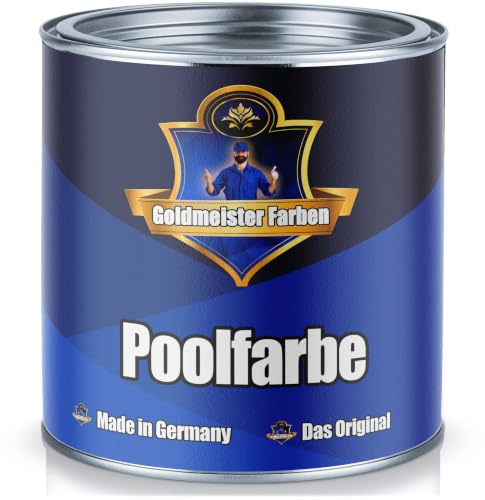Goldmeister Farben Schwimmbeckenfarbe meisterhafte Poolfarbe Pool-Beschichtung Schwimmbecken-Beschichtung Badbeschichtung in Blau Weiß Grau Grün Seegrün Lichtgrau Anthrazitgrau (1 L, Grün)