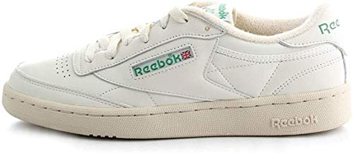 Reebok Men Club C 85 Vintage Sneaker, Top-Chalk/Paperwhite/Glen Green, 3.5