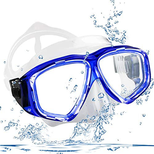 OPAMOO Máscara de Buceo, Panorámica de 180° Gafas y Máscaras de Buceo de Cristal Templado, Gafas de Buceo antifugas y antivaho de Profesional para Snorkel, Natación Y Buceo
