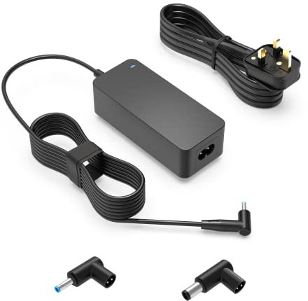 65W 45W Charger Fit for HP Elitebook 745 820 830 840 850, Probook 650 440 430 450 Series Laptop, 4.5 x 3.0mm & 7.4 * 5.0mm, Charging Indicator, Extended Power Cord, 10 ft