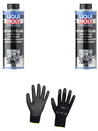 Iloda 2xOriginal Liqui Moly 500ml Pro-Line Motorspülung 2427 Schutzhandschuhe