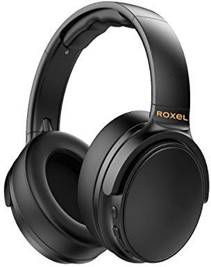 Roxel RX-H550BT Kabelloser Over Ear Faltbarer Kopfhörer mit Mikrofon, Bluetooth 5.0, 15 Stunden Akkulaufzeit, Schwarz, Unisex, für Smartphones, Tablets, Smart TV
