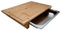 FireRocket Bambus Schneidebrett Set 43 x 28 x 7 cm | Tranchierbrett mit Edelstahl Auffangschale Saftrille | Antibakterielles Holzbrett Cutting Board