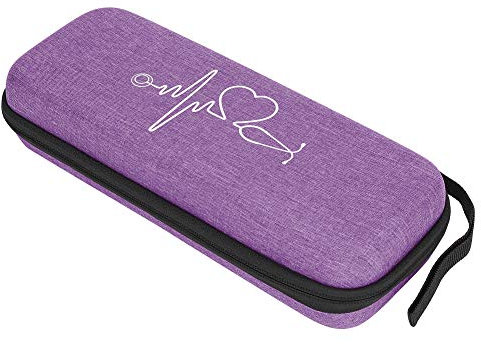 Stethoskop Aufbewahrungsbox, Stethoskop Aufbewahrungskoffer Tasche, Tragbare Stethoskop Organizer Stethoskop Reise Eva Aufbewahrungstasche Kofferbox mit(GC-0360 Auskultationspaket 7 Farbe Violett)