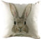 Ostern Kissenbezüge Hasen Muster Leinen Kissenbezüge 45 x 45 cm Ostern Deko Osterhase Kissenhülle Dekorativer Kissenbezug Sofakissen Hase Dekokissen Kissenbezug Ostern Hase Deko (B, 45 x 45 cm)