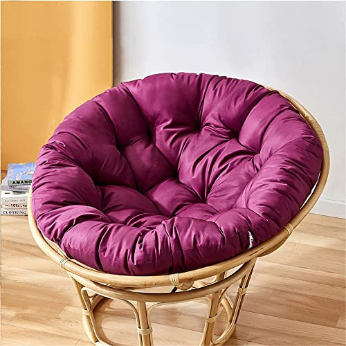 Morbuy Papasansessel Kissen Sitzauflage, Rundes Dicke Stuhlkissen Bequem & Weich Sitzkissen Hängesessel für Indoor Outdoor Garten Stuhlauflage (60x60CM,Violett)