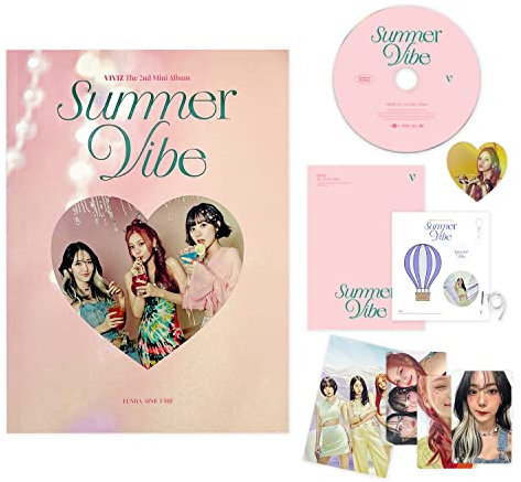 VIVIZ - The 2nd Mini Album [Summer Vibe] (Ready to Summer ver.) Photo Book + CD-R + Envelope + Photo Card + Paper Mobile + Message Card + Postcard + Poster + 1 Extra Photocard + 3 Extra Photocards