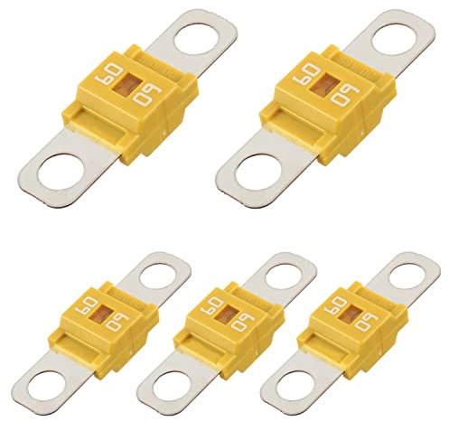 BOJACK AMI/Midi Fuse 60A High Current Fuse for Cars, Trucks, Construction Vehicles, Buses, Caravans (Pack of 5)