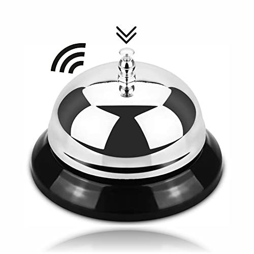 Counter Bell Calling Bell Reception Call Bell Attention Ringer Waiter Servant Service Alert Hotel Restaurant School Concierge Area Hospital Shop Bar Game Pet Training Hand Held Ring Christmas(2 Pack)