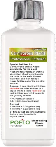POFLO Carnivorous Plants Liquid Fertilizer HighTech NPK, Root Soil Foliar Fertiliser - Plant Food (1000ml)