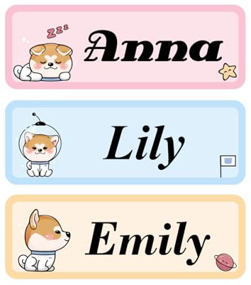 NIIMBOT Namensaufkleber 160 Stück, Etiketten für D11/D110/D101 Etikettendrucker, Wasserfeste Namensschilder für für Kinder Gegenstände, für Kita Schule und Kindergarten (Träumerin)