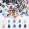 AHANDMAKER 120 colgantes de cristal en forma de lágrima, cuentas de lágrima perforadas en la parte superior, 10 colores para hacer collares, pulseras, aretes, joyas (0.3 x 0.2 x 0.25 pulgadas)