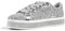 LUCKY STEP Women's Platform Glitter Sneakers | Sparkly Bling Shiny Dressy Bedazzled Wedding Bridal Fashion Walking Shoes (Silver, 11US-42EU-9UK)