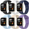 BABEJIA 6 Pezzi Cinturini Compatibili con Xiaomi Redmi Watch 3, Cinturino Morbidi e Sportivi, Traspiranti, Regolabili, Braccialetti a Sgancio Rapido