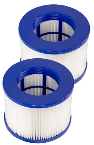 FFyan 2 pièces Cartouche de Filtre de Rechange Compatible avec Clever Spa, pour Cosy Spa Filtre, pour Filtre Spa Gonflable, Filtre 75 x 100 mm,Hot Tub Filter.