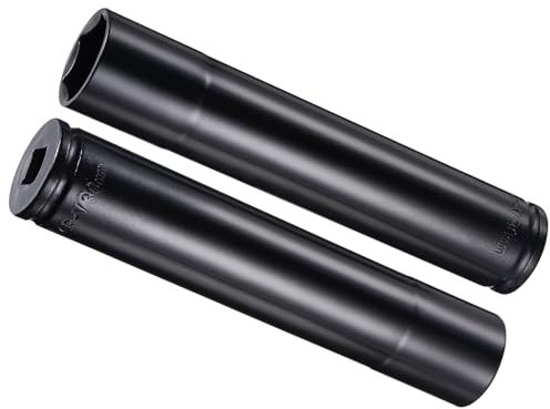 CoCud 1/2 Drive 30mm Deep Impact Socket, 2-Piece Set - Chrome Vanadium Steel, Rounded Corner Design, Suitable for Eye Bolt Screws & Special-Shaped Screws