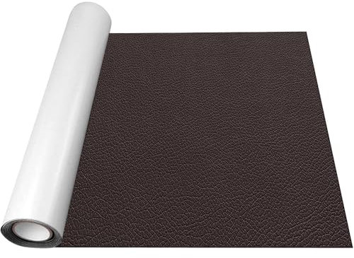 SZYCKJGS Kunstleder Selbstklebend 40x150cm, Leder Reparatur Patch Selbstklebend Dunkelbraun, Lederflicken Selbstklebend für Sofa, Autositz, Möbel, Taschen