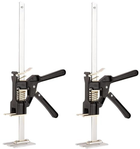 38CM Sollevatore Mobili, 2 Pezzi Regolabile Manuale Solleva Mobili, TOOSOAR Alza Lastre di Cartongesso in Alluminio