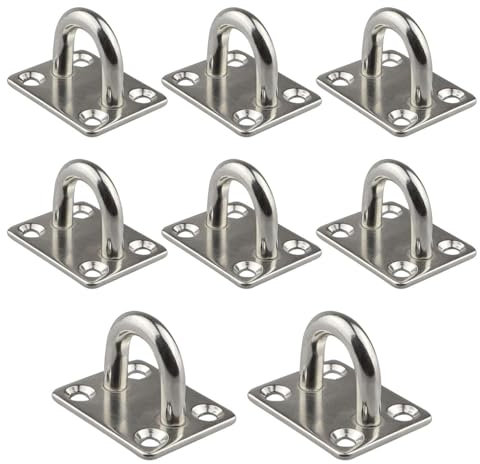ZGDEIWGF 8 Ganchos Para Tendedero, Ganchos De Elevación Resistentes, Ganchos Para Hamaca, Ganchos Para Base De Tabla, Paneles Para Colgar En La Pared De Acero Inoxidable