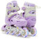 Scale Sports Pattini in linea regolabili con 8 ruote luminose, pattini in linea per bambini e adulti, per ragazzi e ragazze (viola, S C11-1,5, EU 30-33)