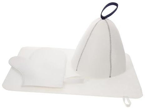 BELLIFFY 1ensemble Bonnet De Sauna Feutre Avec Et Tapis Respirant Pour Femmes Pour Bain