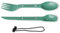 Reusable Travel Cutlery Set, Multipurpose Utility Spork 2-in-1 Camping Spoon Fork Knife Combo (Dark Green)