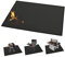 Esterilla para barbacoa al aire libre, 150 x 102 cm, impermeable, resistente al aceite, base ignífuga, doble cara, reutilizable, cuadrada, color negro