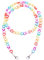 jdstty Kinder Acryl Regenbogen Bunte Stern Herz Perlen Kette Gesichtsmaske Lanyard Brille Anti Verlust Riemen Halskette String