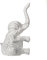 SUMTree Butée de porte décorative rétro en fonte blanc rouillé, éléphant