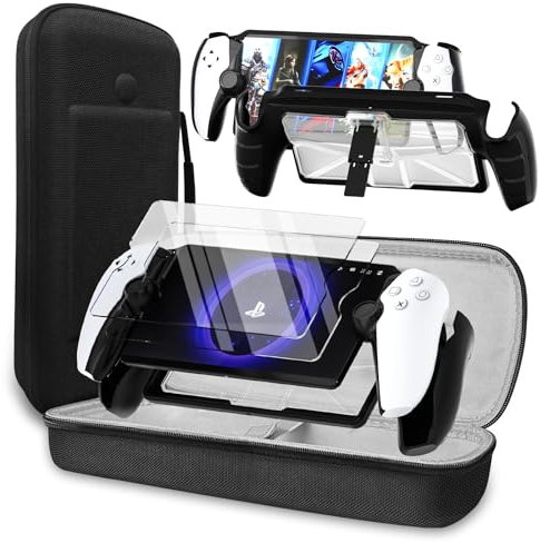 QUAGGY Handheld Case für Playstation Portal Remote Player Konsole,mit Schutz Glas Bildschirmschutz,Harter Tragbarer Hülle für Reise und Home Aufbewahrungs Tasche Fall Tragekoffer