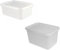 CATERINGBASE LTD Food Storage Containers, 2L and 4L Rectangular Ice Cream Tubs, Pack of 5 each size, White