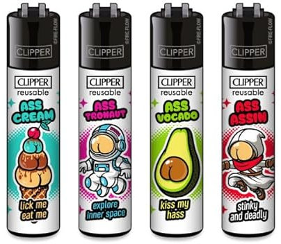 Clipper Feuerzeuge Ass Collection (4er Set), Neue Motive 2025