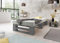 Lermowood Palettenbett M2 aus Holz 100 x 200 cm Grau mit Lattenrost Holzbett 30cm Stabiles Seniorenbett Kinderbett Jugendbett Gästebett erhöhtes Einzelbett Bettgestell Futonbett Komforthöhe