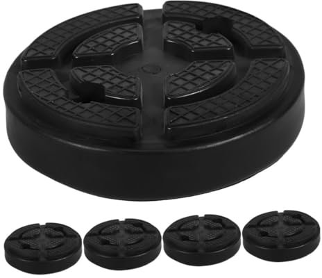 HEALEEP 5-teiliges Gummi-wagenheber-Auflage-Set Für Hebebühnen Wagenheber-verlängerungsauflage Mit Schlitzrahmen-Adapter Für LKW Und Pkw