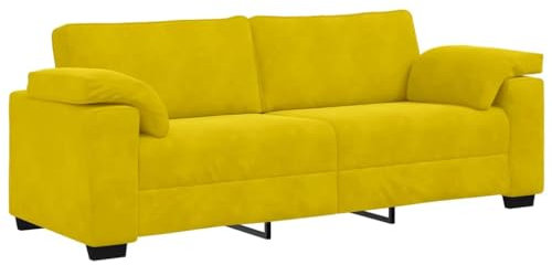 vidaXL 3-Sitzer-Sofa Gelb 178 cm Samt, Sofa, Dreisitzer-Sofa, 3-Sitzer-Sofa Samt, Couch, Sofa Samt, Dreisitzer-Sofa Samt, modulares Sofa, Clubsessel
