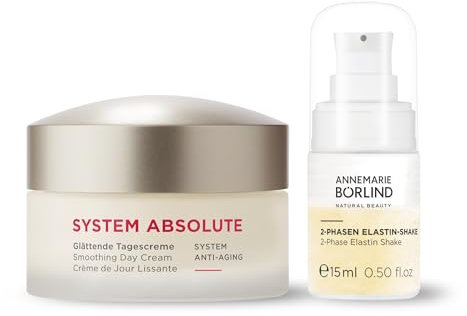 ANNEMARIE BÖRLIND SYSTEM ABSOLUTE Tagespflege-Set - Glättende Tagescreme (50ml) + Geschenk Kennenlerngröße 2-Phasen Elastin Shake (15ml) - Schützend, Straffend, Glättend