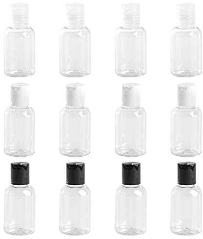 VALICLUD 12pièces Lot de Flacons Distributeurs De Lotion Plastique Bouchons à Disque pour Crèmes Liquides Et Shampoings Blanc
