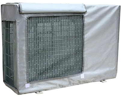 LXRHLIKG Abdeckung Klimaanlage, Robuste Verkleidung Klimaanlage Außengerät aus 600D Oxford-Gewebe mit Belüftungsnetz, Abdeckung Wärmepumpe Pool(80.5x56x35cm/32x22x14in)