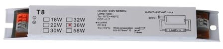 ApuaVireo&Co 220-240 V AC 36 W Weitspannungs-T8-Vorschaltgeräte for Leuchtstofflampen
