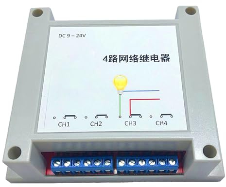 Oxxggkao Interruptor de red Ethernet para control remoto de luz eléctrica de 9 a 24 V de voltaje de entrada, placa de módulo