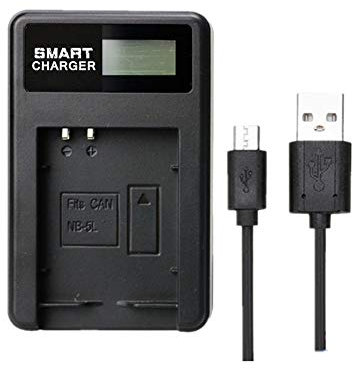 FUGASUN NB-5L NB5L LCD Single Charger NB-5L NB5L Battery Charger for Canon PowerShot S100 S110 SX200 SX210 SD990 IS SX230